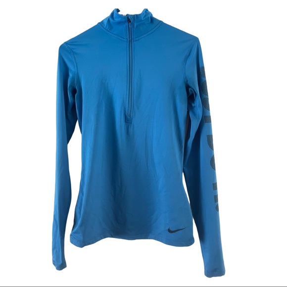 Nike Tops Nike Blue Long Sleeve Workout Top Just Do It Sz S Poshmark